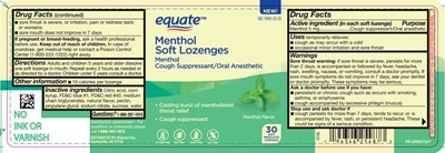 Equate Menthol Soft Lozenge 30ct (Equate Menthol Soft Lozenges 30ct)